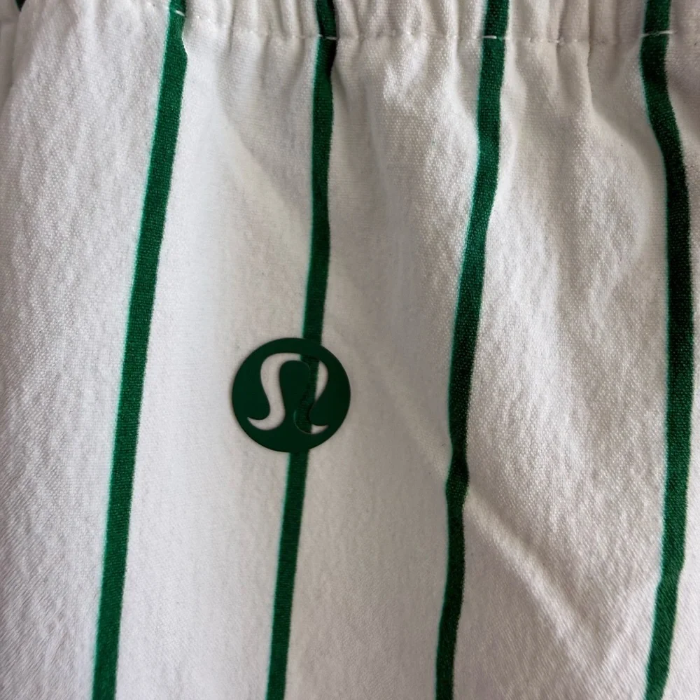 lululemon athletica Wide-Leg Crop 25” Pants M White Green NWT LW5HT9S